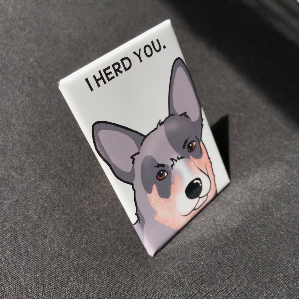 Blue Heeler Magnet, Australian Cattle Dog Portrait Gifts & Decor, Handmade 2x3" - Picture 3 of 7